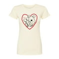 thumbnail image 1 of Disney - Pooh And Piglet Heart - Juniors Fitted Graphic T-Shirt, 1 of 4