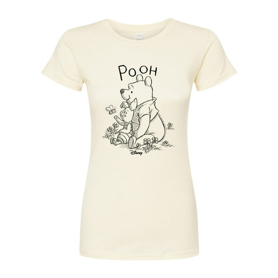 Disney - Pooh And Piglet - Juniors Fitted Graphic T-Shirt