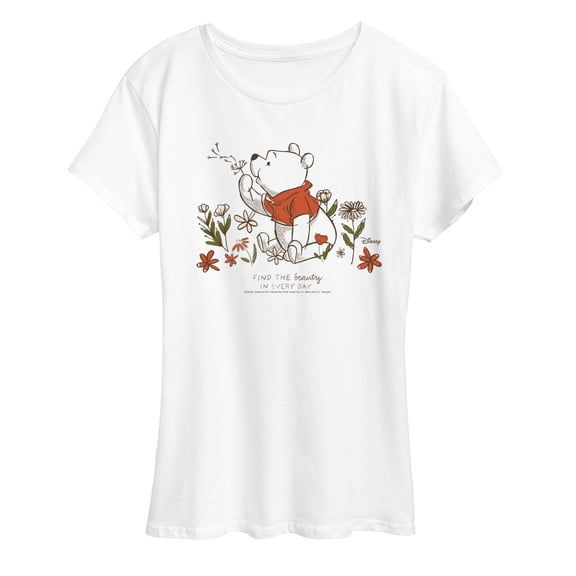 Disney - Pooh Flowers - Women's Short Sleeve Graphic T-Shirt