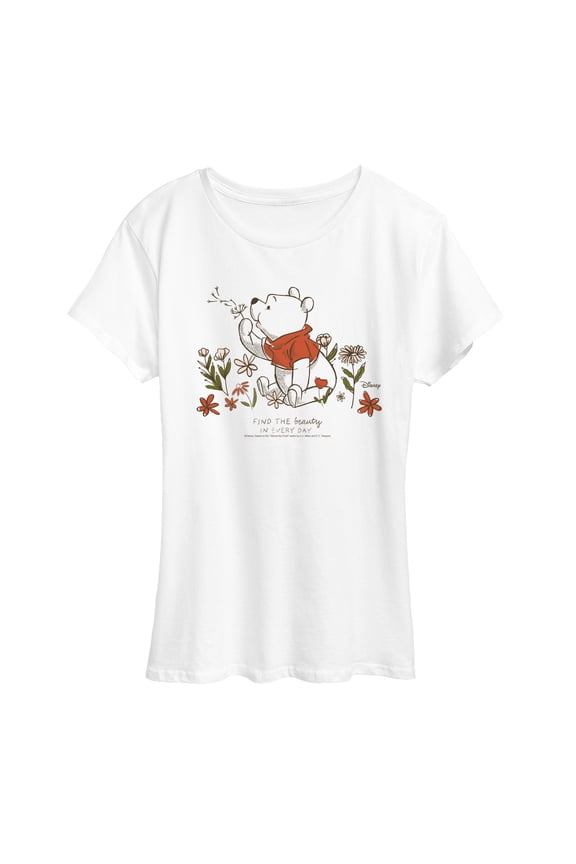- Pooh Flowers - Women's Short Sleeve Graphic T-Shirt