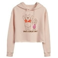 thumbnail image 1 of Disney - Pooh Piglet Have A Great Day - Juniors Cropped Pullover Hoodie, 1 of 4
