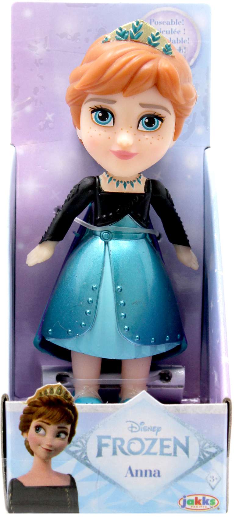 Disney Posable Anna Mini Figure [Green Dress, Metallic] - Walmart.com