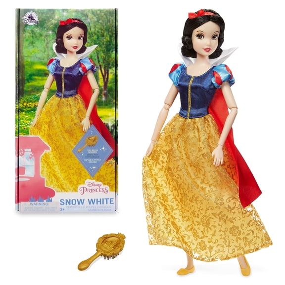 Disney Poseable Snow White Dolls with Molded Detailed Brush, Satin, 12.6 oz