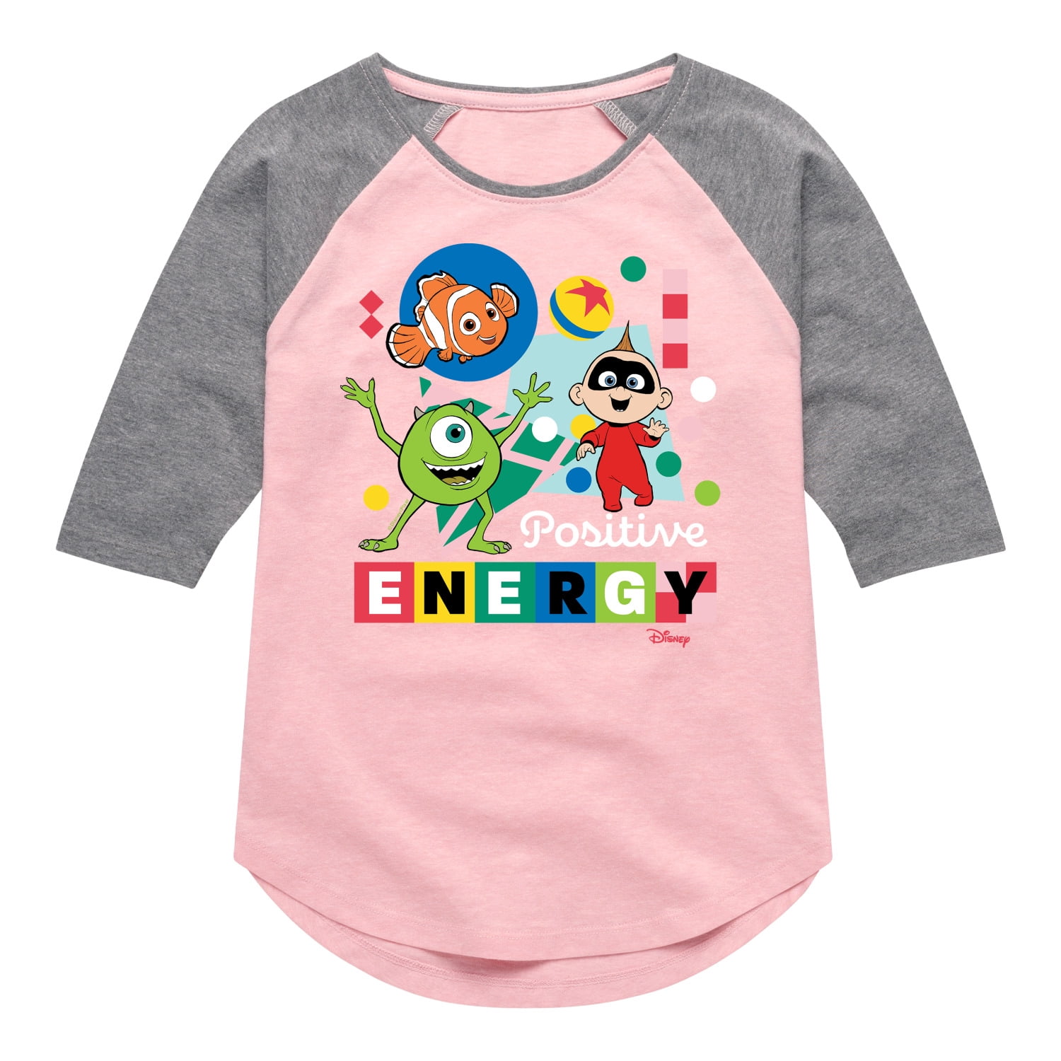 Disney - Positive Energy - Toddler & Youth Girls Raglan Graphic T-Shirt ...