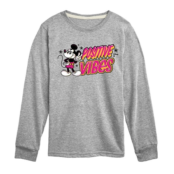 Disney - Positive Vibes - Toddler & Youth Long Sleeve Graphic T-Shirt