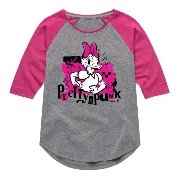 Disney - Pretty And Punk - Toddler & Youth Girls Raglan Graphic T-Shirt