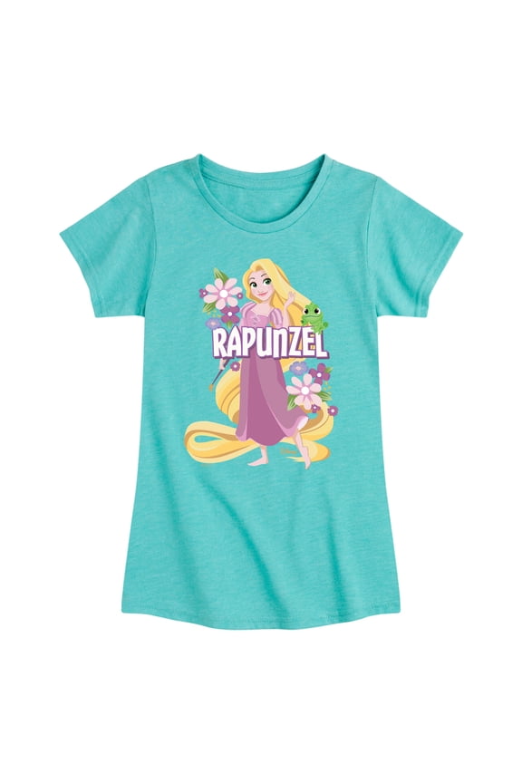 - Pretty Rapunzel Tangled - Youth Girls Fitted Short Sleeve T-Shirt