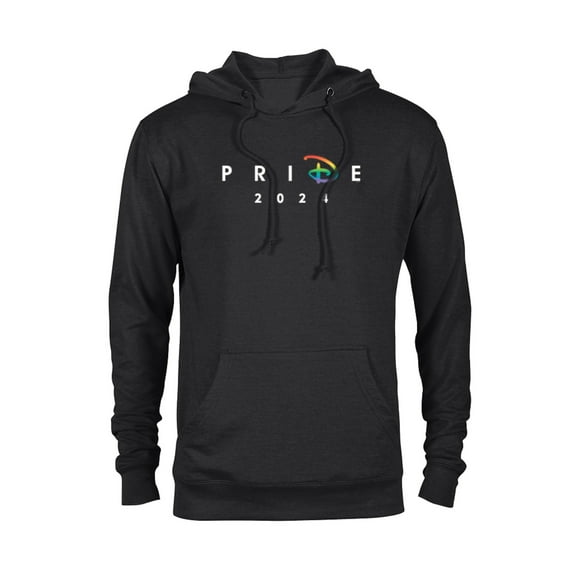 Disney Pride Collection Rainbow Letter D 2024- Pullover Hoodie for Adults - Customized-Black