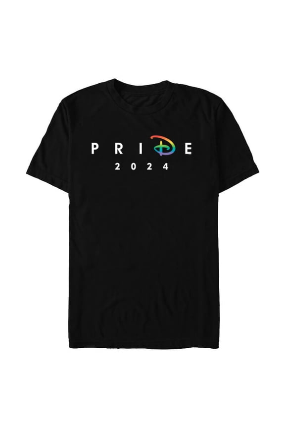 Pride Collection Rainbow Letter D 2024- Short Sleeve Blended T-Shirt for Adults - Customized-Black