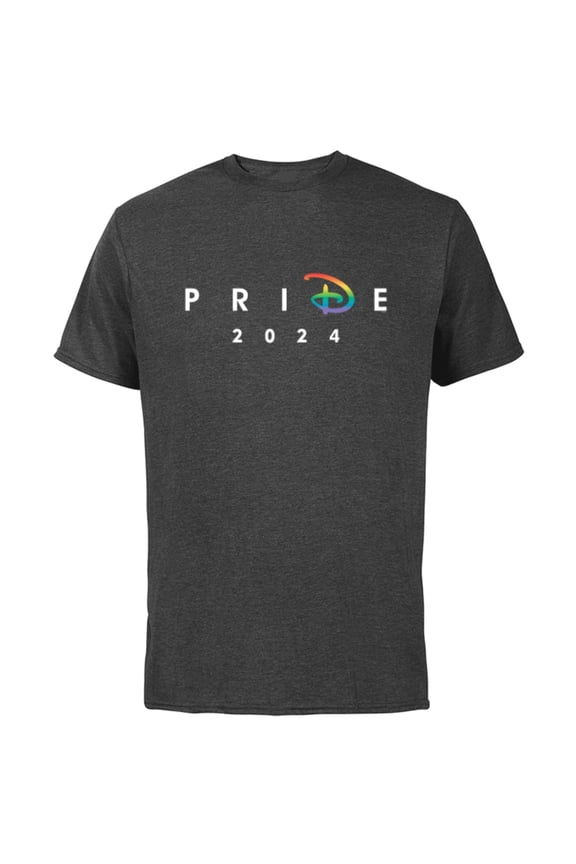 Pride Collection Rainbow Letter D 2024- Short Sleeve Cotton T-Shirt for Adults - Customized-Charcoal