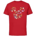 thumbnail image 1 of Disney Pride Collection Rainbow Mickey Mouse Icon Doodles- Short Sleeve Cotton T-Shirt for Adults - Customized-Red, 1 of 5