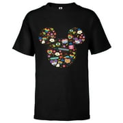Disney Pride Collection Rainbow Mickey Mouse Icon Doodles- Short Sleeve T-Shirt for Kids - Customized-Black