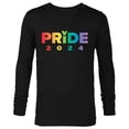 thumbnail image 1 of Disney Pride Collection Rainbow Mickey Mouse Icon Pride 2024- Long Sleeve T-Shirt for Men - Customized-Black, 1 of 5