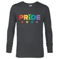 thumbnail image 1 of Disney Pride Collection Rainbow Mickey Mouse Icon Pride 2024- Long Sleeve T-Shirt for Men - Customized-Charcoal Heather, 1 of 5