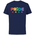 thumbnail image 1 of Disney Pride Collection Rainbow Mickey Mouse Icon Pride 2024- Short Sleeve Cotton T-Shirt for Adults - Customized-Navy, 1 of 5