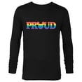 thumbnail image 1 of Disney Pride Collection Rainbow Mickey Mouse Proud Retro- Long Sleeve T-Shirt for Men - Customized-Black, 1 of 5