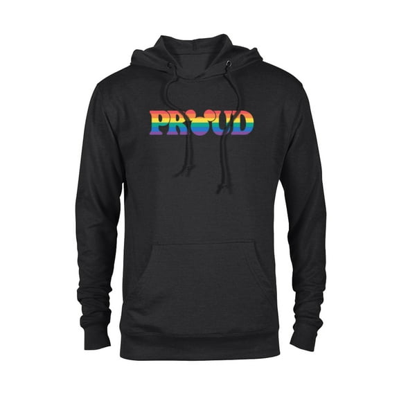 Disney Pride Collection Rainbow Mickey Mouse Proud Retro- Pullover Hoodie for Adults - Customized-Black