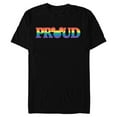 thumbnail image 1 of Disney Pride Collection Rainbow Mickey Mouse Proud Retro- Short Sleeve Blended T-Shirt for Adults - Customized-Black, 1 of 5
