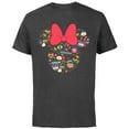 thumbnail image 1 of Disney Pride Collection Rainbow Minnie Mouse Icon Doodles- Short Sleeve Cotton T-Shirt for Adults - Customized-Charcoal, 1 of 5