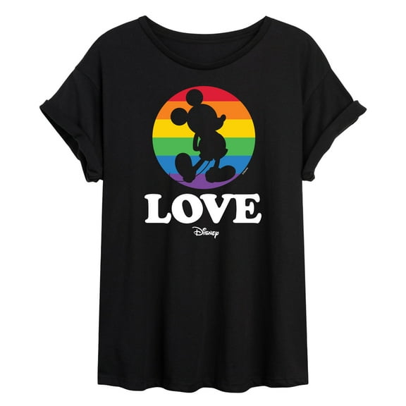 Disney Pride - Love - Rainbow Spotlight on Mickey - Women's Oversized T-Shirt