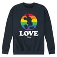 thumbnail image 1 of Disney Pride - Love - Rainbow Spotlight on Mickey - Men's Crew Neck Fleece Pullover, 1 of 4