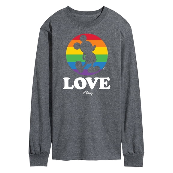 Disney Pride - Love - Rainbow Spotlight on Mickey - Men's Long Sleeve T-Shirt