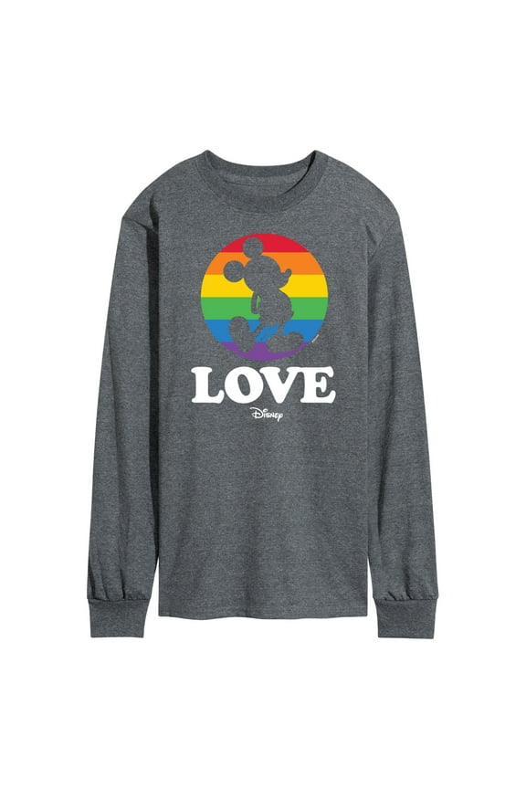 Pride - Love - Rainbow Spotlight on Mickey - Men's Long Sleeve T-Shirt