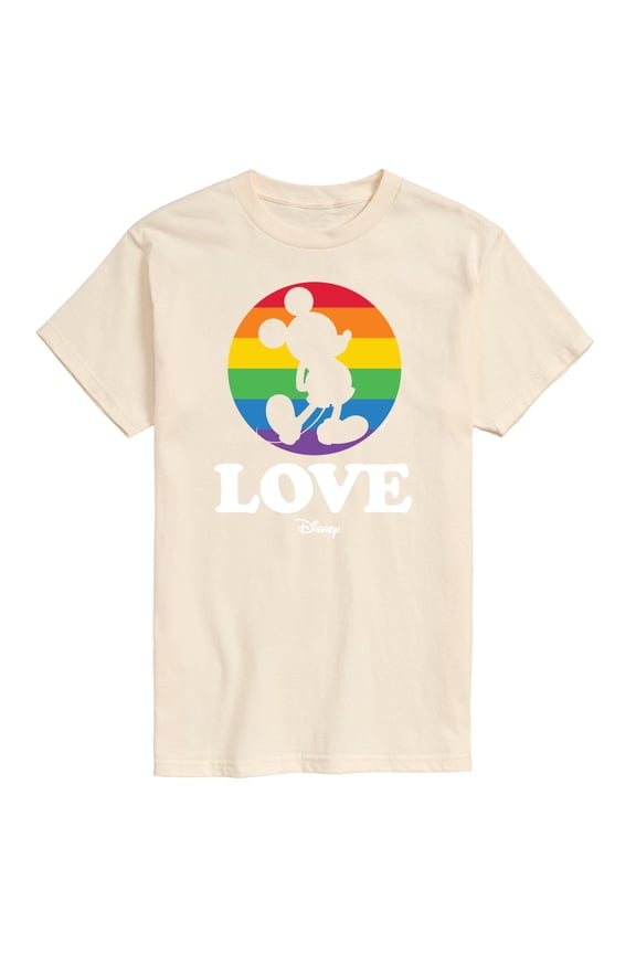 Pride - Love - Rainbow Spotlight on Mickey - Men's Short Sleeve Graphic T-Shirt