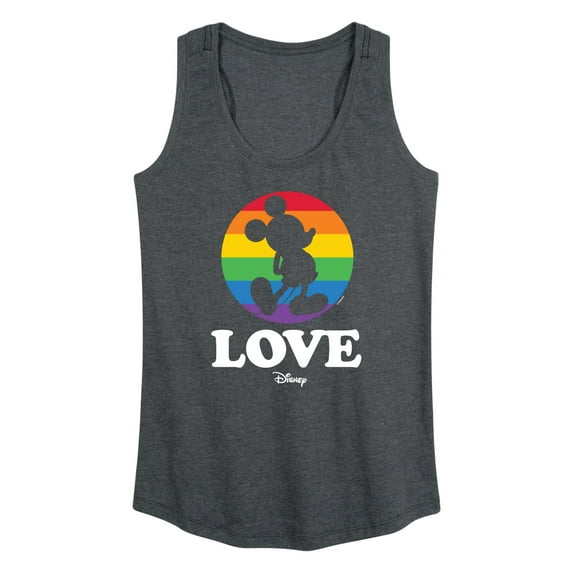 Disney Pride - Love - Rainbow Spotlight on Mickey - Women's Racerback Tank Top