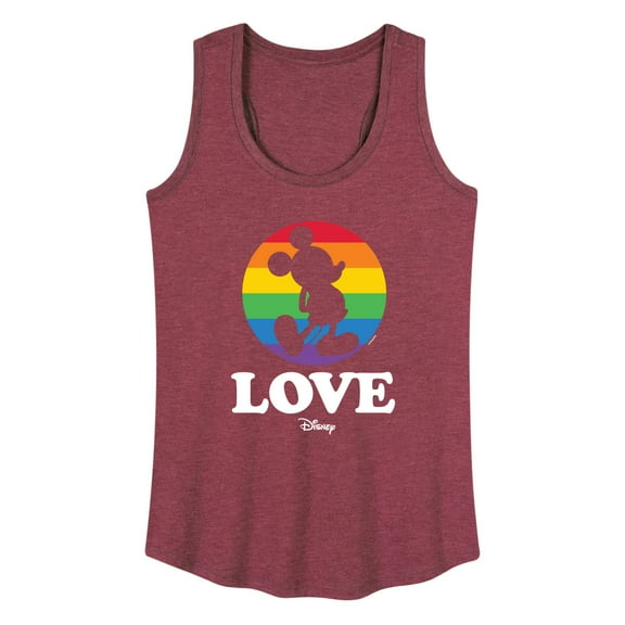 Disney Pride - Love - Rainbow Spotlight on Mickey - Women's Racerback Tank Top
