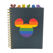 Disney Pride Mickey Mouse Spiral Notebook Writing Journal with 6 Tab Dividers Rainbow 8 x 7 inch