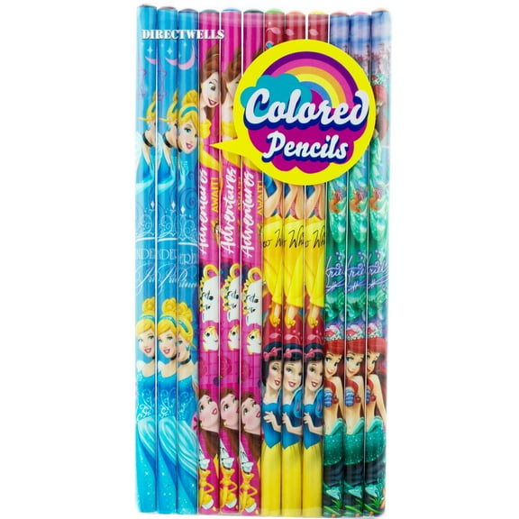 Disney Princess 12 Colored Pencils Pack
