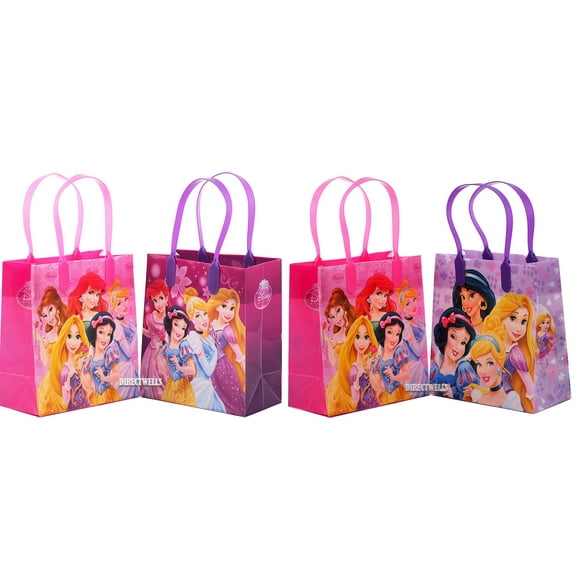 Disney Princess 12 Reusable Party Favors Small Goodie Gift Bags 6"