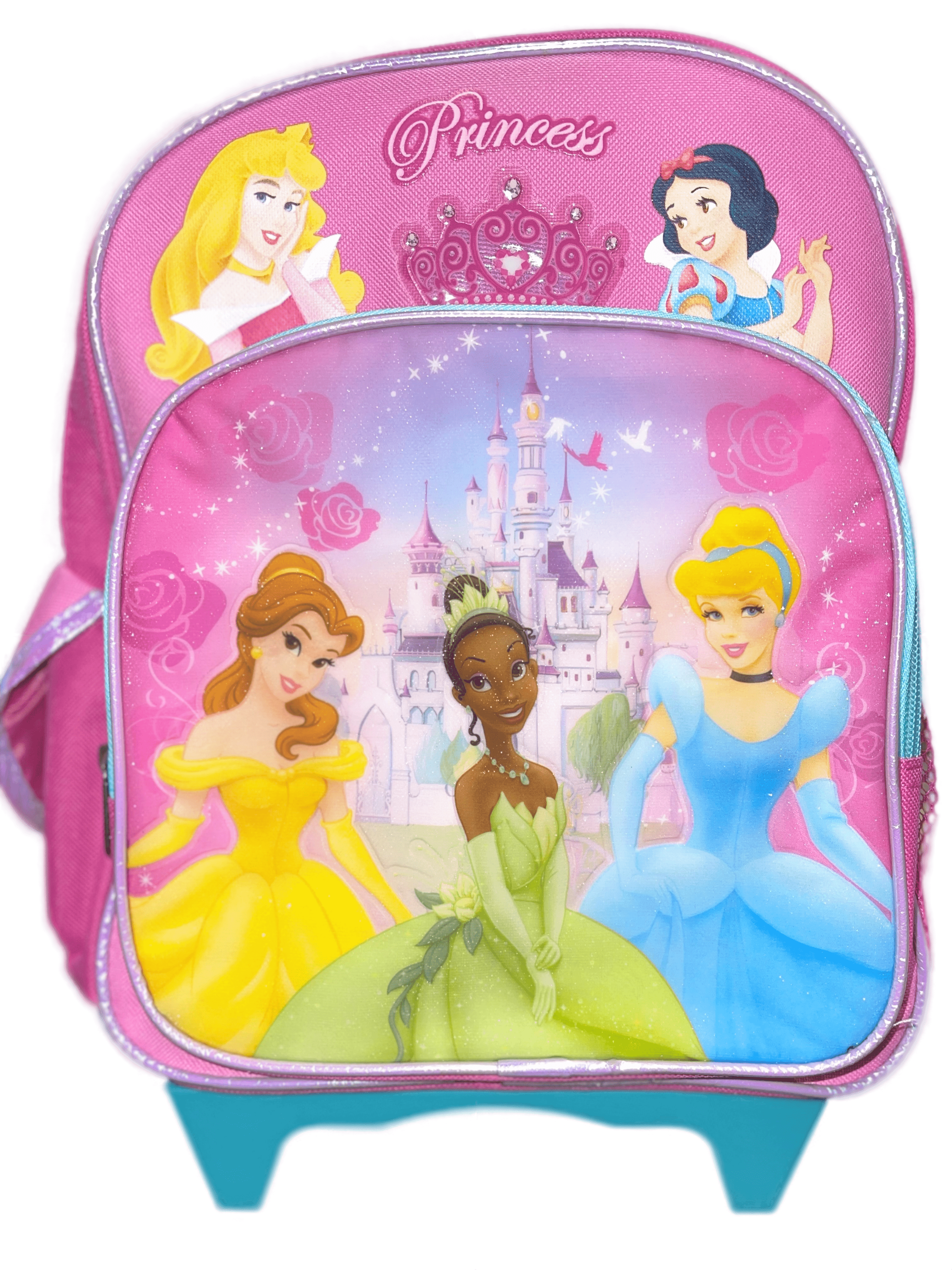  Walt Disney Studio Princess School Backpack With Lunch Box For  Girls, Kids ~ 4 Pc Bundle With 16 Princess School Bag, Lunch Bag, Stickers,  And More (Disney Princess School Supplies)