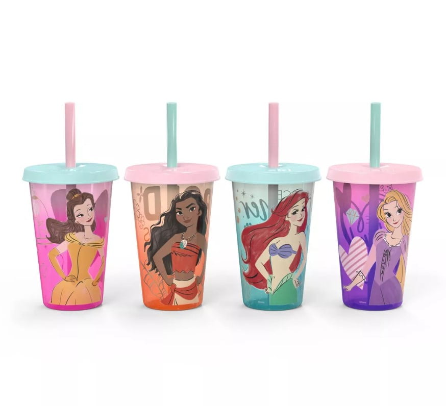 Disney Princess 16.5oz 4pk Plastic Color Change Tumblers -Zak Designs -  Walmart Business Supplies