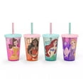 thumbnail image 1 of Disney Princess 16.5oz 4pk Plastic Color Change Tumblers -Zak Designs, 1 of 1