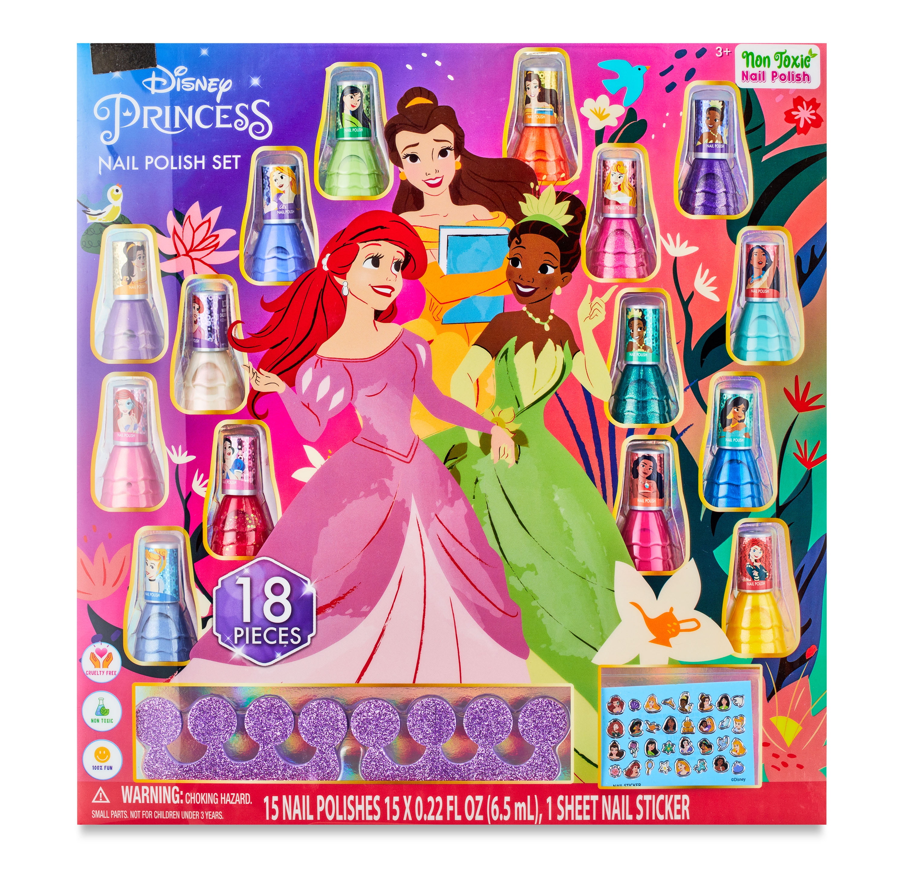 Disney Princess 18-Piece Nail Polish Gift Set - Walmart.com
