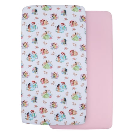 Disney Princess Toddler 2-Piece Sheet Set, Pink, Toddler Girl