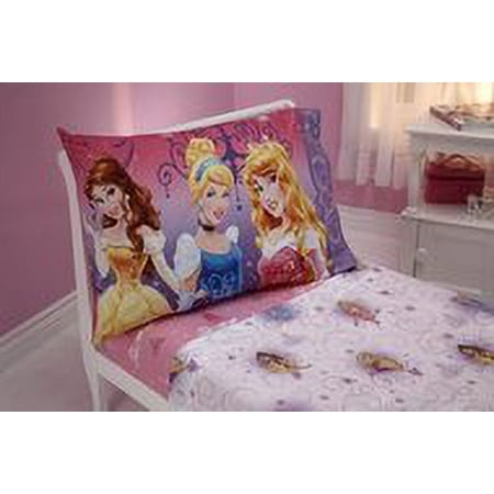 Disney Princess 2-Piece Toddler Sheet Set- Fitted Sheet + Pillowcase