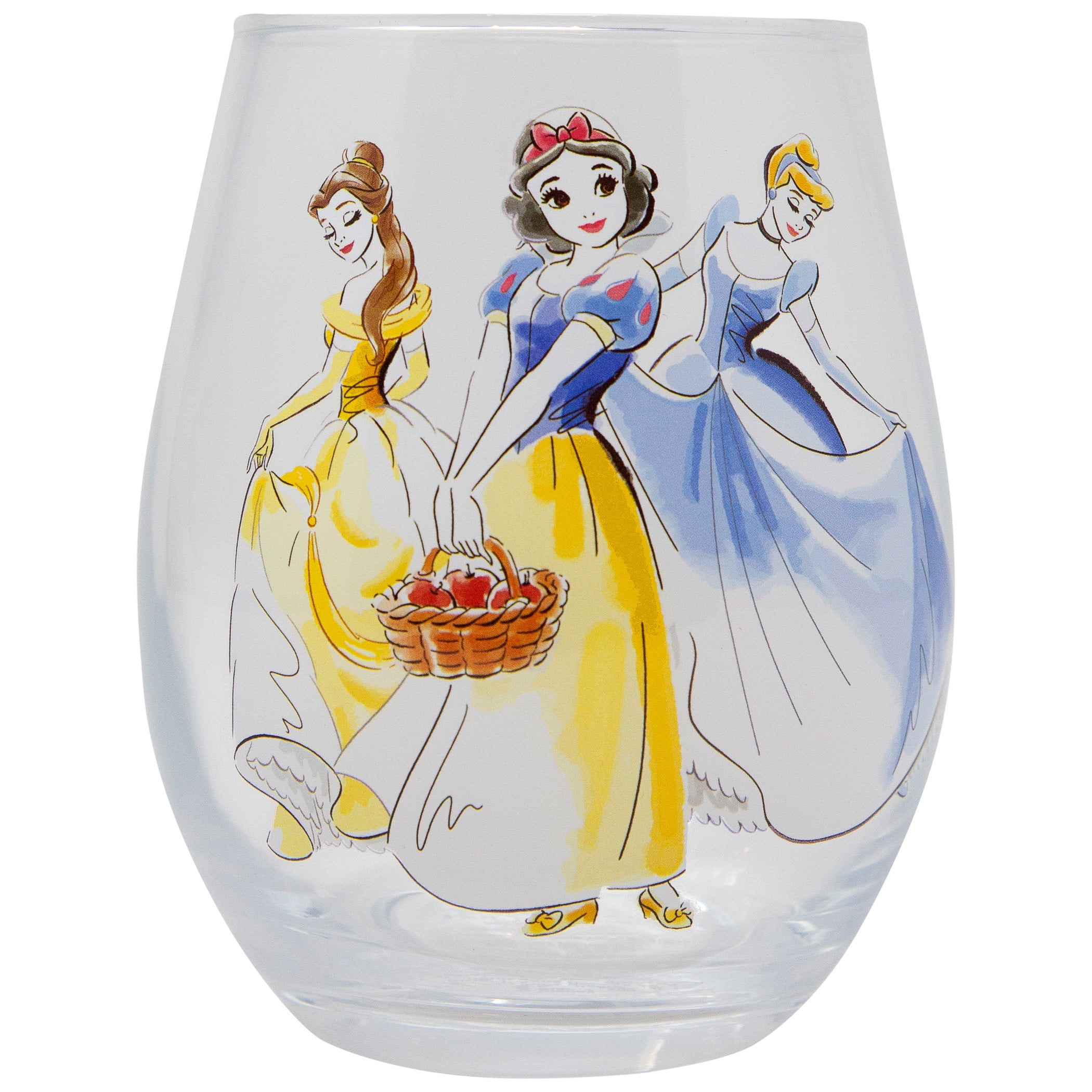 Princess Glass Containers Disney Princess 20 Ounce Stemless Glass - Walmart.com