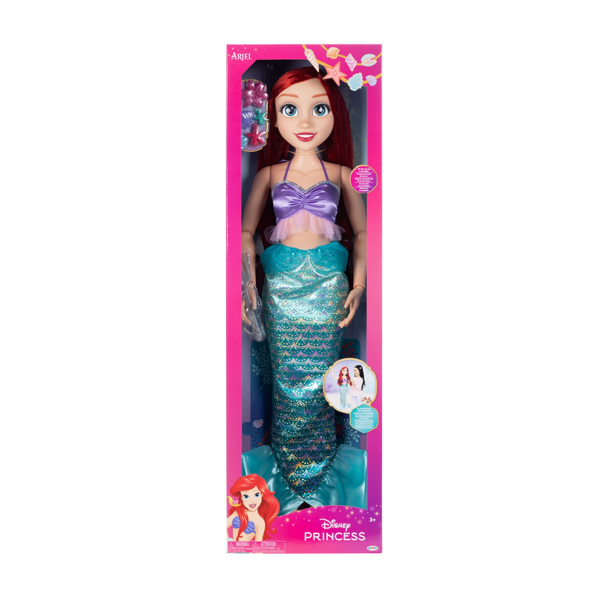 Disney Princess 32 inch Playdate Ariel Fashion Doll with Sharable