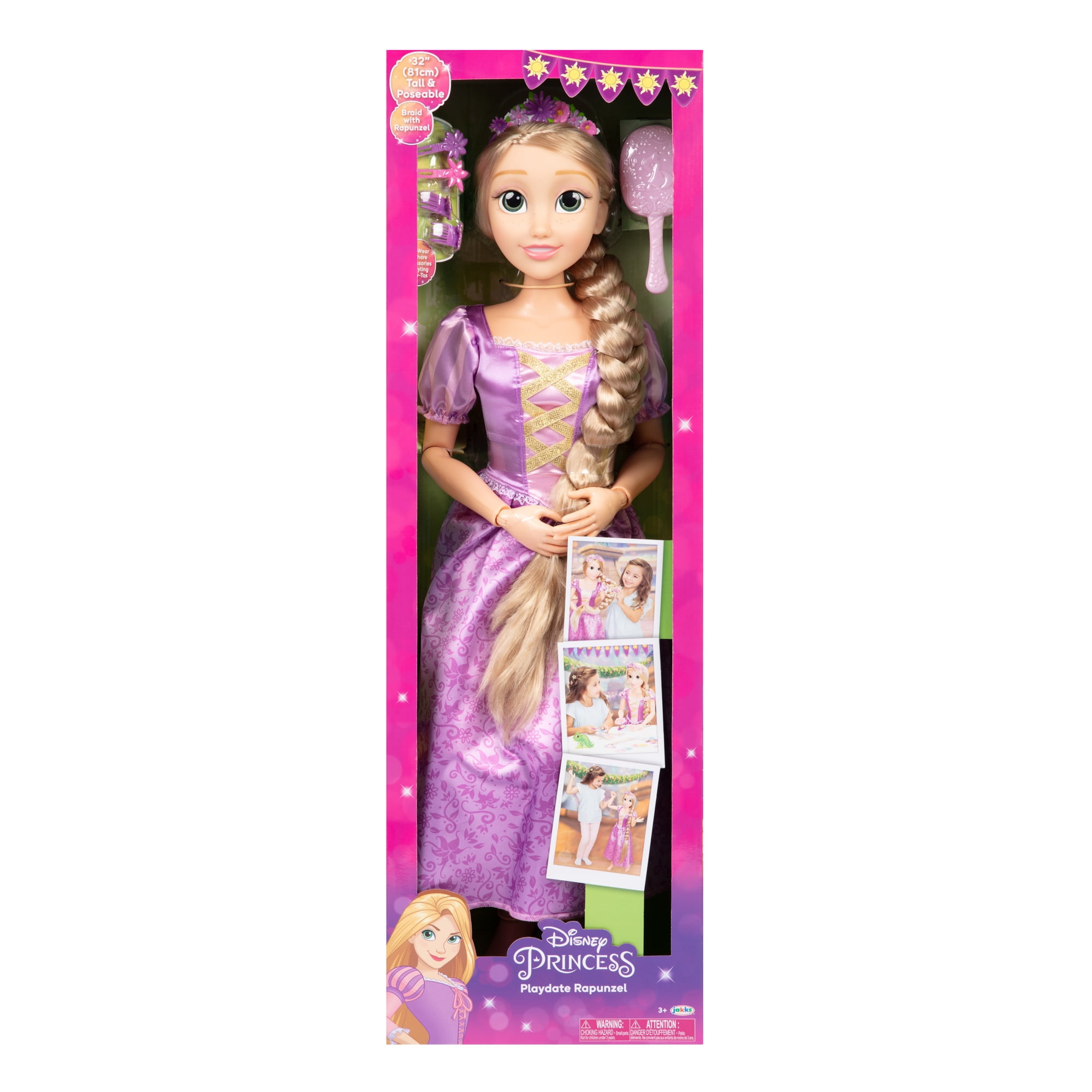Disney Princess 32 inch Playdate Rapunzel Fashion Doll with Sharable