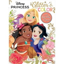 Disney Princess 32-page Glitter Coloring Book, by Bendon, Paperback