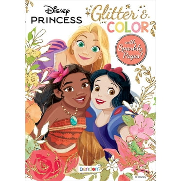 Disney Princess 32-page Glitter Coloring Book, by Bendon, Paperback