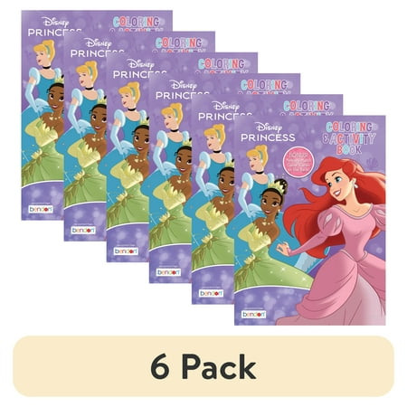 (6 pack) Disney Princess 48-page Coloring & Activity Book, by Bendon, Paperback