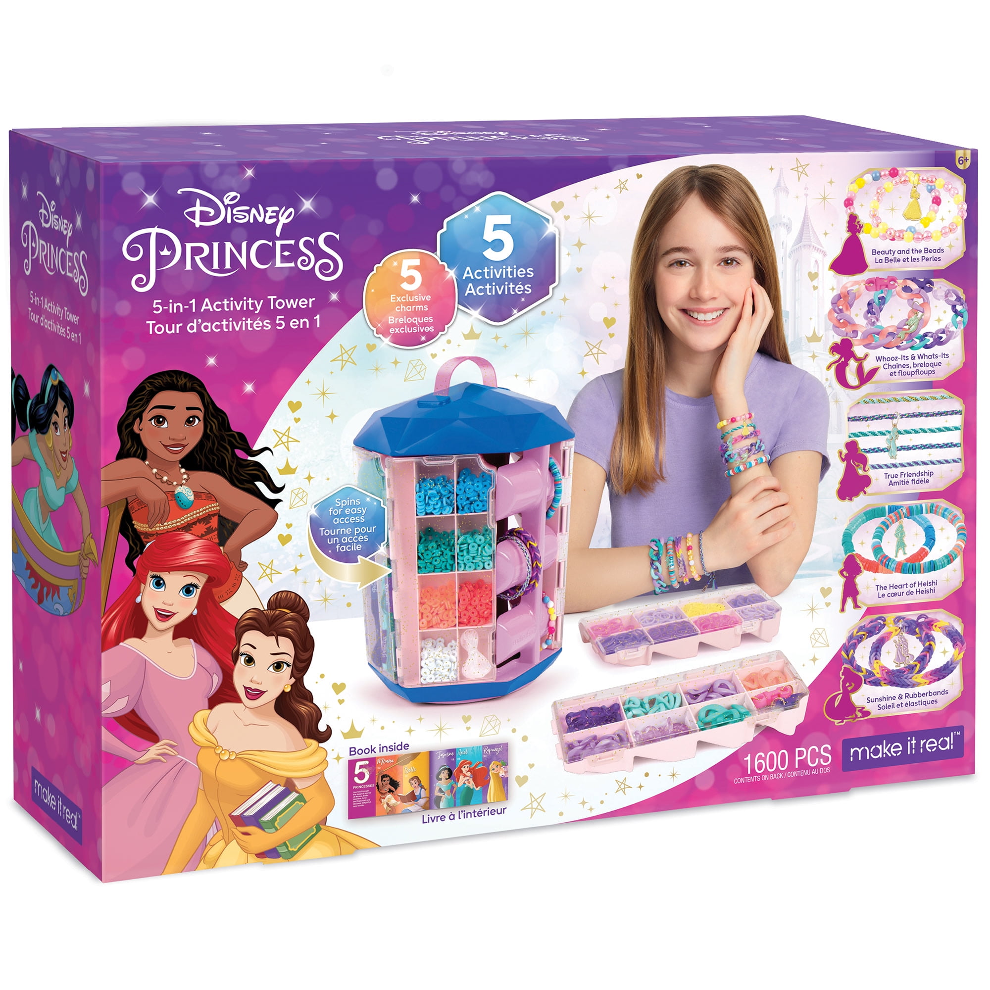 Disney Princess: 5-in-1Activity Tower for DIY Jewelry Kit - 1600