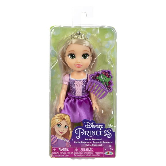 Disney Princess 6" Petite Rapunzel Doll with Glittered Hard Bodice and includes comb