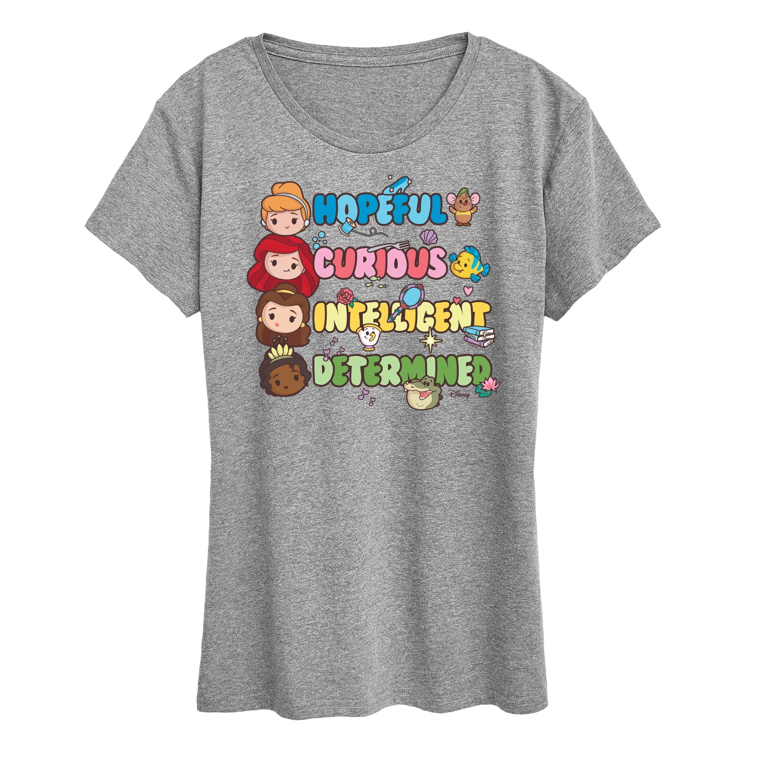 Disney - Princess Adjectives - Women's Short Sleeve Graphic T-Shirt ...