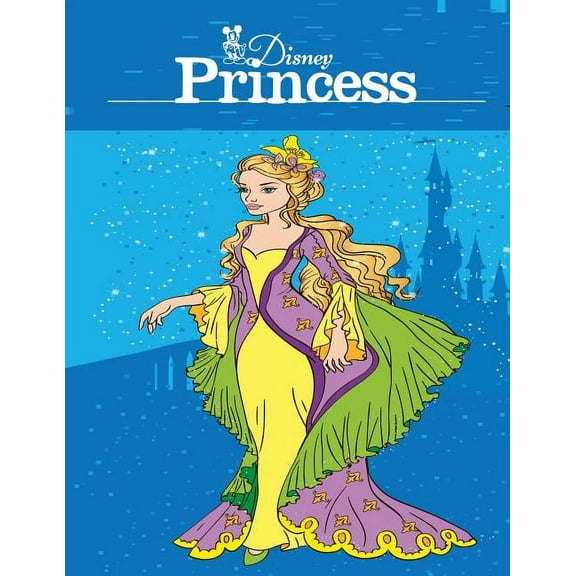 Disney Princess: Adult Coloring Book: Beautiful designs to Inspire your Creativity and Relaxation., (Paperback)