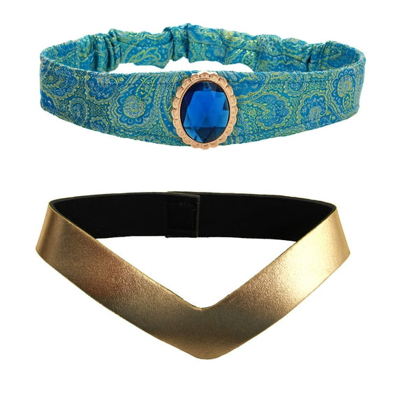 Disney Princess Aladdin Jasmine Headband Necklace Halloween Costume Accessory